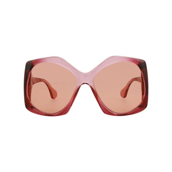 Gucci Square-Frame Injection Sunglasses Red Womens - Picture 1 of 6